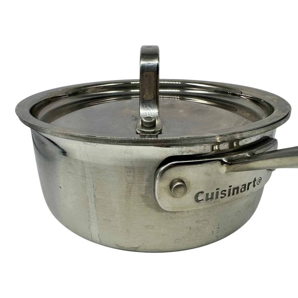 Cuisinart MultiClad Pro 1.5 Qt Stainless Steel Saucepan with Cover Lid MCP19-16N